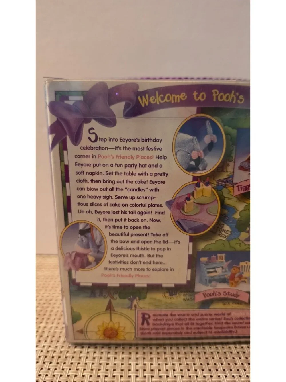 VTG 1998 MATTEL WINNIE THE POOH FRIENDLY PLACES EEYORE'S BIRTHDAY PLAYSET RARE